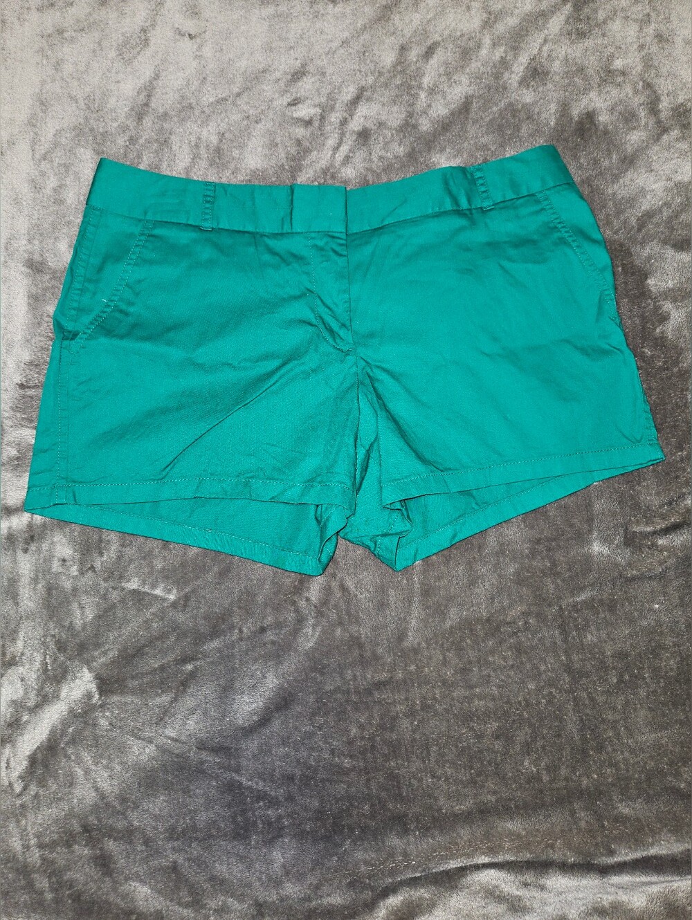 J. Crew Kelly Green High-Waist Chino Shorts  Cotton Broken In 12 Preppy Classy